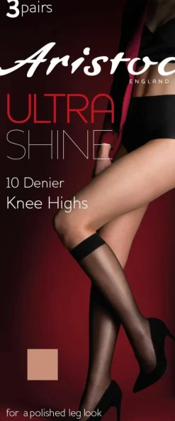 Tights & Socks|Tights & Socks*Aristoc 10 Denier Ultra Shine Knee Highs - Nude