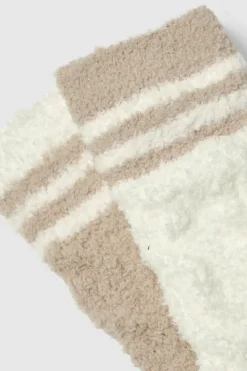 Tights & Socks|Tights & Socks*boohoo 2 Pack Cable Knit Stripe Detail Slouchy Socks multi