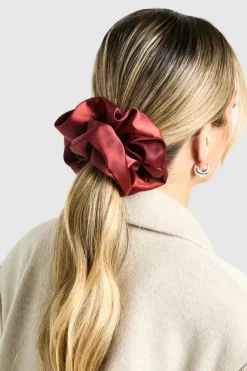 Hair Accessories*boohoo 3 Pack Satin Oversized Scrunchie multi