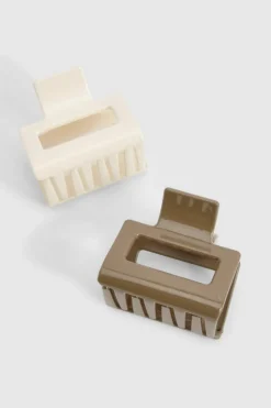 Hair Accessories*boohoo 2 Pack Square Claw Hair Clip multi
