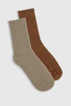 Tights & Socks|Tights & Socks*boohoo 2 Pack Tonal Soft Slouchy Socks multi