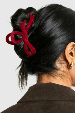Hair Accessories*boohoo 2 Pack Velvet Bow Hair Clips multi