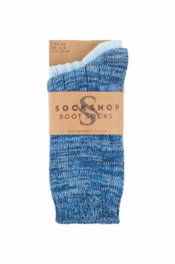 Tights & Socks|Tights & Socks*SOCKSHOP 2 Pair Chunky Rib Cotton Boot Socks Black