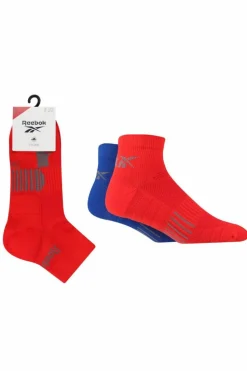 Tights & Socks|Tights & Socks*Reebok 2 Pair Pack Cycling Ankle Sport Sock Red