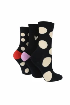 Tights & Socks|Tights & Socks*Caroline Gardner 3 Pair Pack Fashion Crew Socks Navy