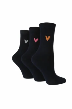 Tights & Socks|Tights & Socks*Caroline Gardner 3 Pair Pack Plain Crew Socks Navy