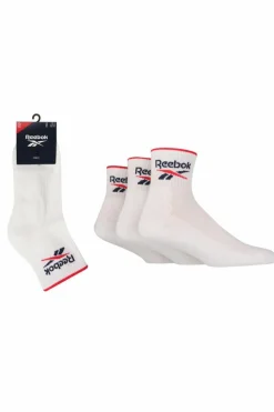 Tights & Socks|Tights & Socks*Reebok 3 Pair Pack Quarter Sport Sock With Cushioned Sole White