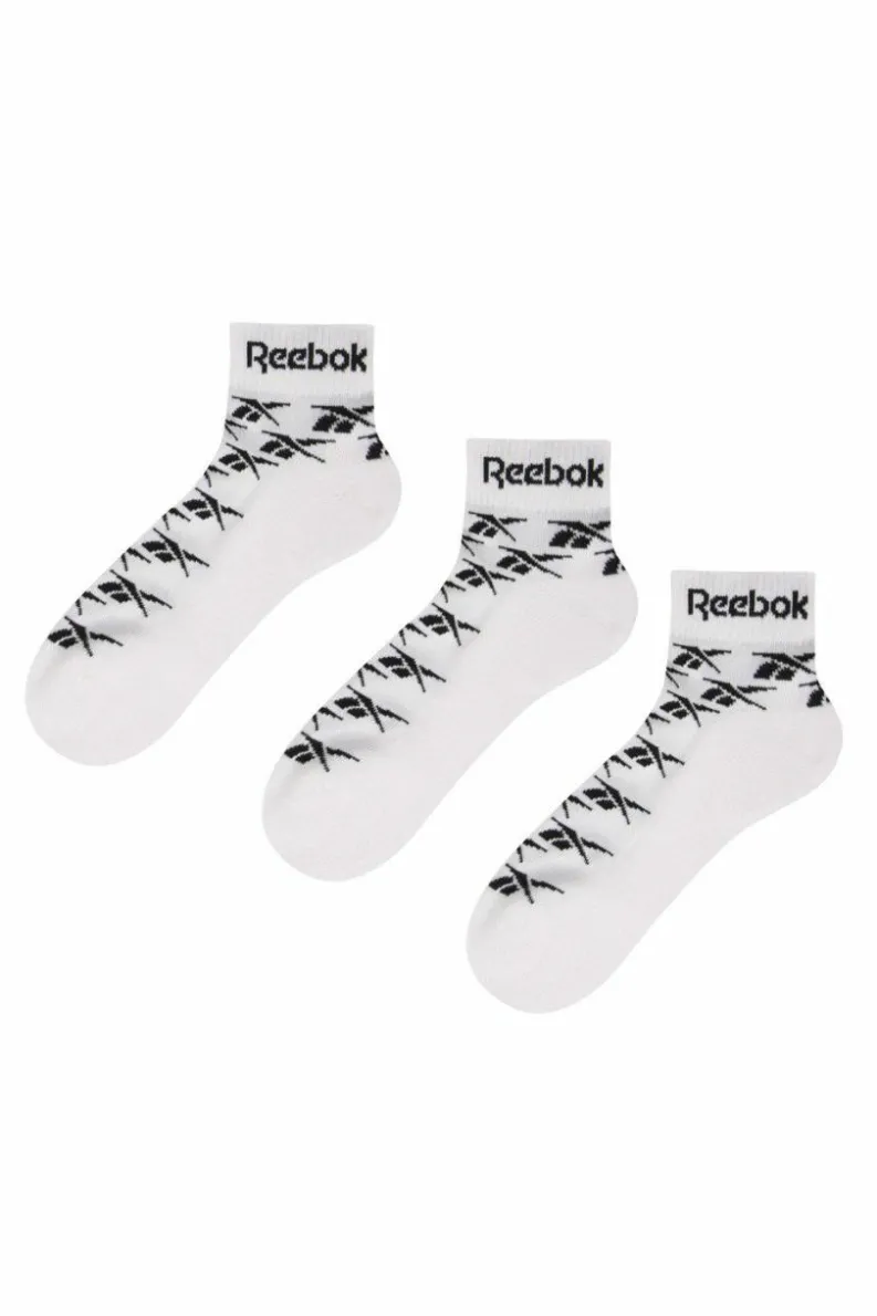 Tights & Socks|Tights & Socks*Reebok 3 Pair Pack Quarter Sport Sock With Cushioned Sole White