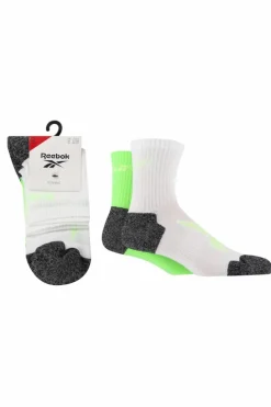 Tights & Socks|Tights & Socks*Reebok 2 Pair Pack Running Sport Sock With Cushioned Heel and Toe White