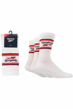 Tights & Socks|Tights & Socks*Reebok 3 Pair Pack Sport Sock With Cushioned Sole White