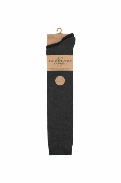 Tights & Socks|Tights & Socks*SOCKSHOP 2 Pair Plain and Patterned Bamboo Knee High Socks with Smooth Toe Seams Grey