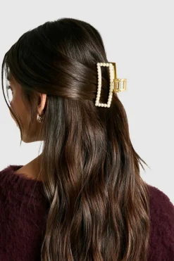 Hair Accessories*boohoo 2 Piece Pearl Hair Clips gold