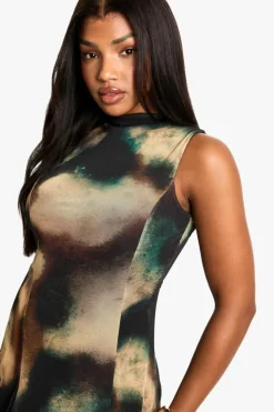 Skater Dresses|Mini Dresses*boohoo Abstract Godet Hem Mini Dress multi