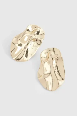 Statement Earrings*boohoo Abstract Stud Statement Earrings gold
