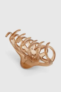 Hair Accessories*boohoo Acrylic Large Hair Claw Clip chocolate