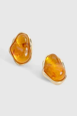 Earrings*boohoo Stud Earrings amber