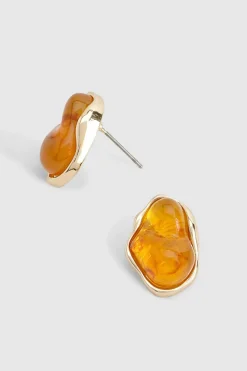 Earrings*boohoo Stud Earrings amber