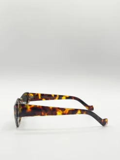 Sunglasses*SVNX Angular Frame Cat Eye Sunglasses Brown