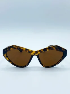 Sunglasses*SVNX Angular Sunglasses in Tortoiseshell Brown