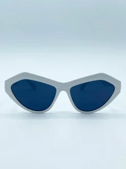 Sunglasses*SVNX Angular Sunglasses in White