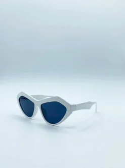Sunglasses*SVNX Angular Sunglasses in White
