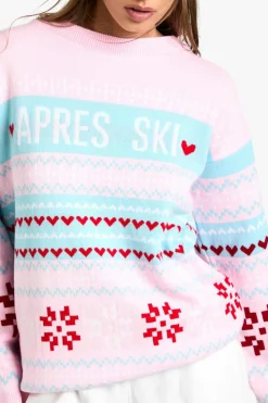 Jumpers|Jumpers & Cardigans*boohoo Apres Ski Christmas Jumper pink