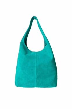 Shoulder Bags*Sostter Soft Suede Leather Hobo Shoulder Bag | BYIRL Aqua