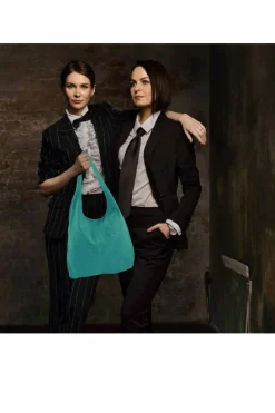 Shoulder Bags*Sostter Soft Suede Leather Hobo Shoulder Bag | BYIRL Aqua