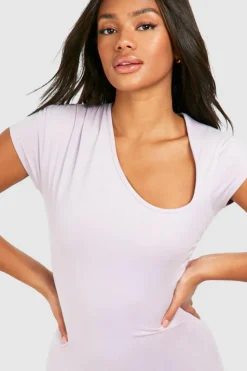 Bodycon Dresses*boohoo Assymetric Cap Sleeve Ruched Mini Dress lavender