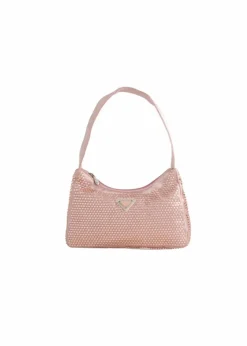 Handbags*Where's That From Avery' Sparkly Bag With Top Handle Nude