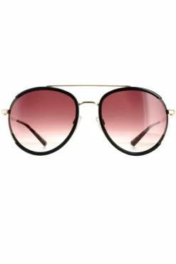 Sunglasses*Ted Baker Aviator Gold Brown Gradient TB1638 Gaia Black