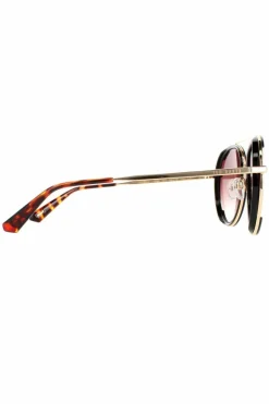 Sunglasses*Ted Baker Aviator Gold Brown Gradient TB1638 Gaia Black