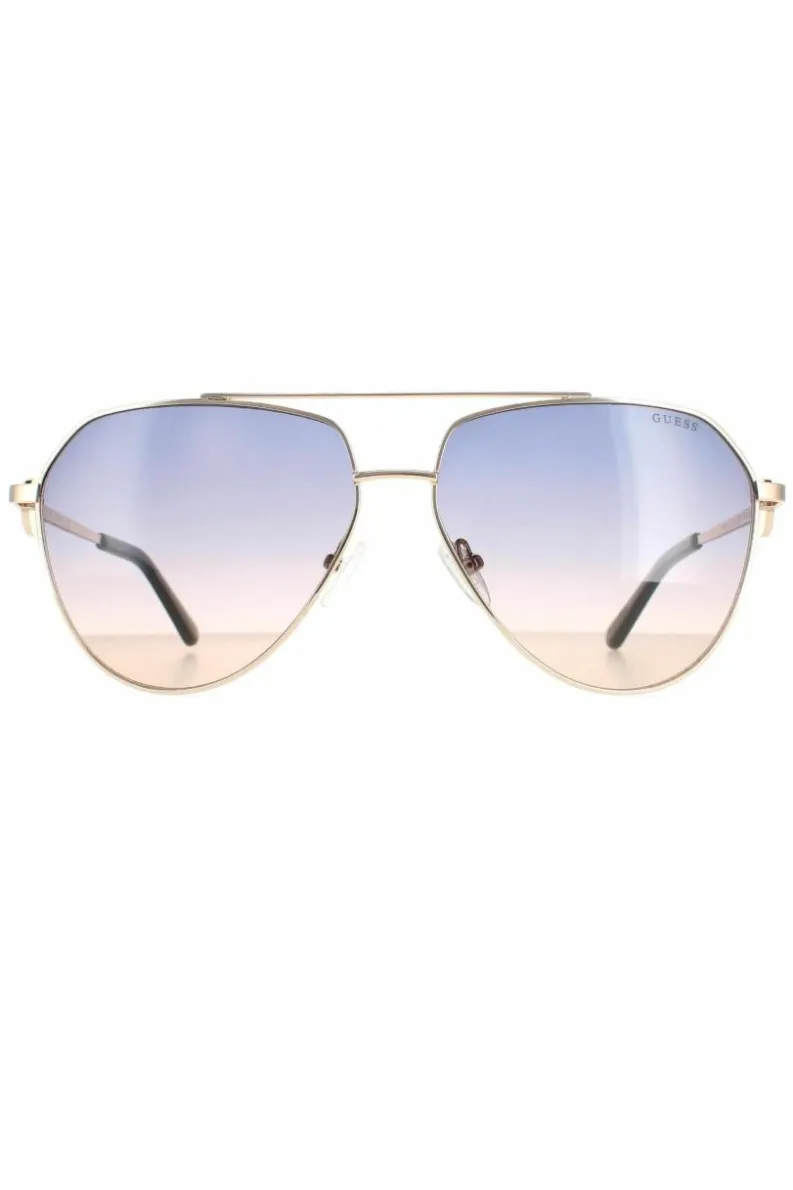 Sunglasses*Guess Aviator Blue Gradient GF6140 Gold