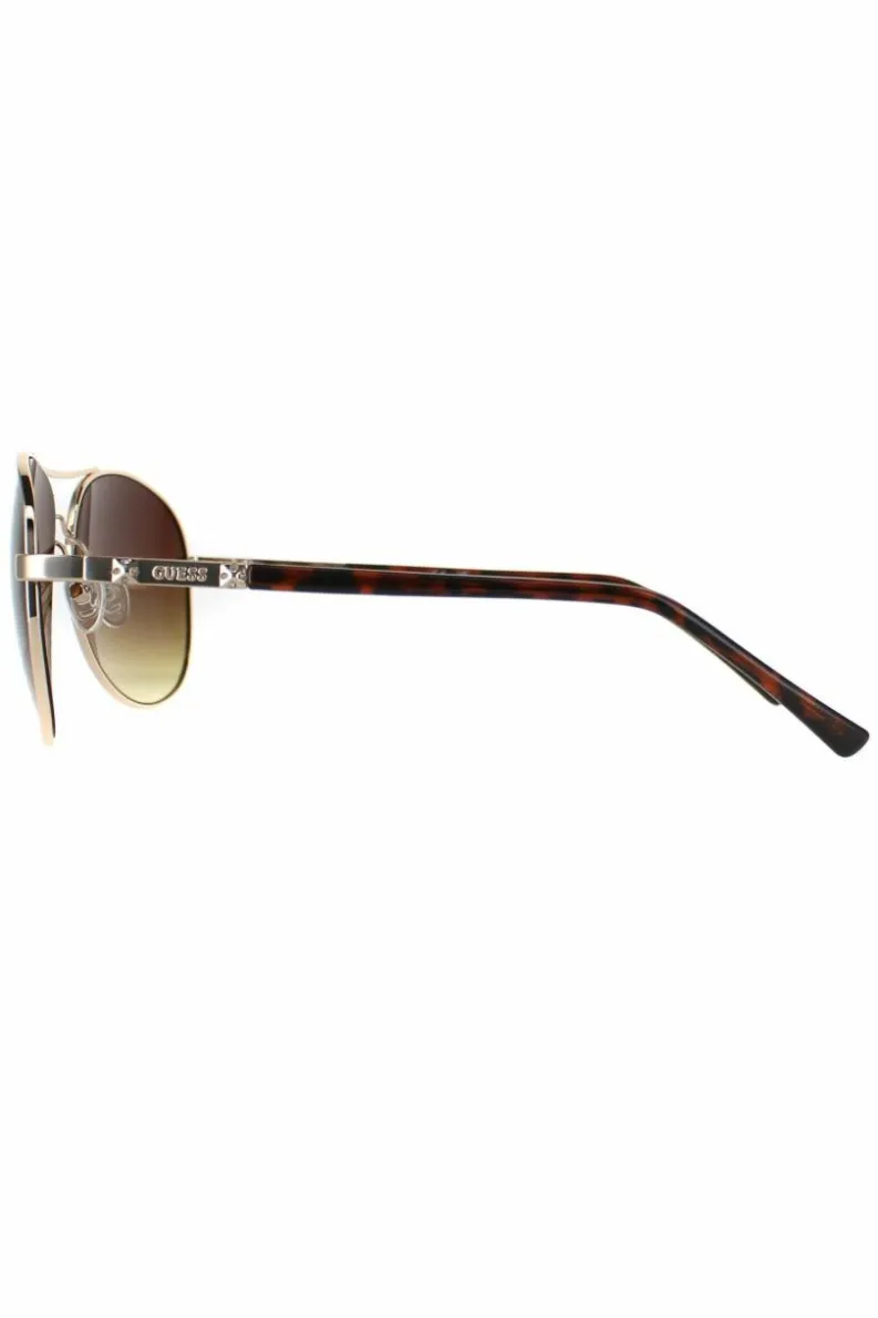 Sunglasses*Guess Aviator Other Brown Gradient GF0295 Gold
