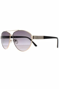 Sunglasses*Guess Aviator Smoke Gradient GF0414 Gold