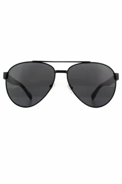 Sunglasses*Lacoste Aviator Matte Grey Sunglasses Black