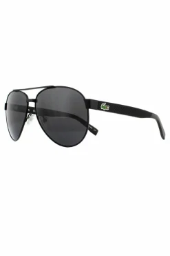 Sunglasses*Lacoste Aviator Matte Grey Sunglasses Black