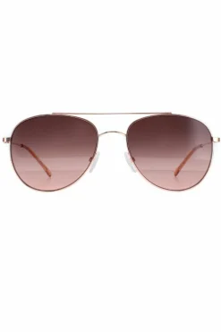 Sunglasses*CALVIN KLEIN Aviator Rose Brown Gradient CK20120S Gold