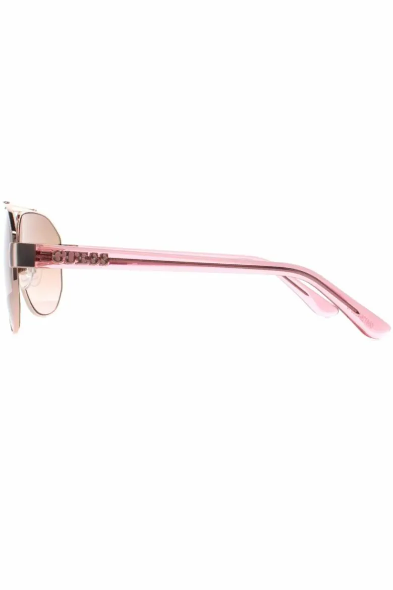 Sunglasses*Guess Aviator Rose Brown Gradient GF6145 Gold