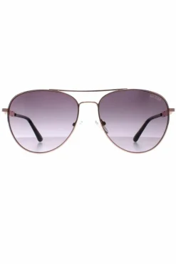 Sunglasses*Guess Aviator Rose Grey Gradient GF6143 Gold