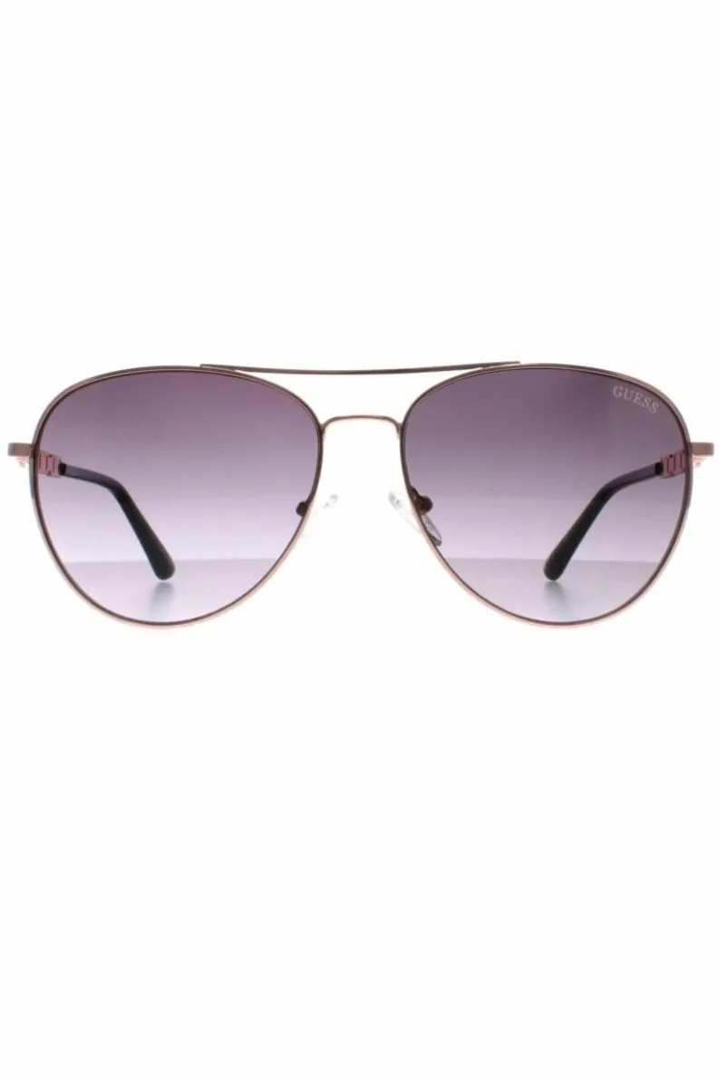 Sunglasses*Guess Aviator Rose Grey Gradient GF6143 Gold