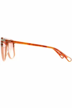 Sunglasses*Chloe Aviator Shiny Blonde Havana Orange Gradient CH0104S Brown