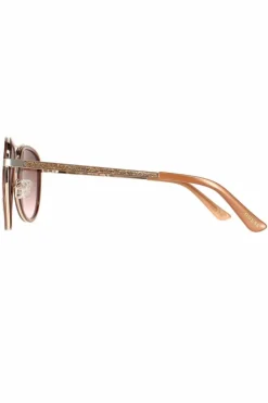 Sunglasses*Guess Aviator Shiny Rose Bordeaux Mirror GF6052 Gold