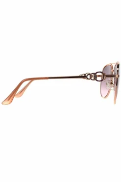 Sunglasses*Guess Aviator Shiny Rose Bordeaux Mirror GF0344 Gold