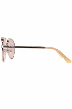 Sunglasses*Guess Aviator Shiny Rose Bordeaux Mirror GF0350 Gold