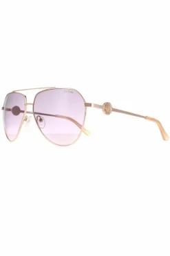 Sunglasses*Guess Aviator Shiny Rose Bordeaux Gradient GF6140 Gold