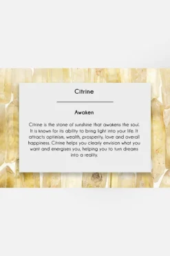 Candles & Diffusers|Candles*CAMPSIE Candles Awaken Citrine Crystal Candle - Lemongrass & Ginger White