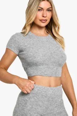 Jumpers|Jumpers & Cardigans*boohoo Back Detail Super Soft Jumper grey marl