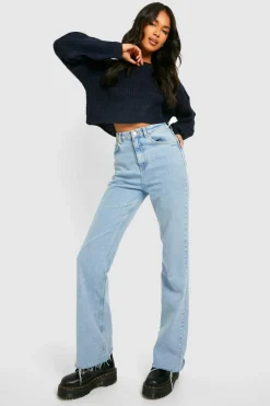 Jumpers|Jumpers & Cardigans*boohoo Balloon Sleeve Crop Jumper navy
