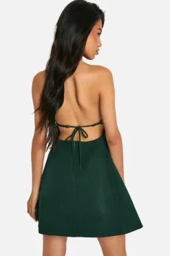 A Line Dresses|Skater Dresses*boohoo Bandeau A-line Mini Dress emerald